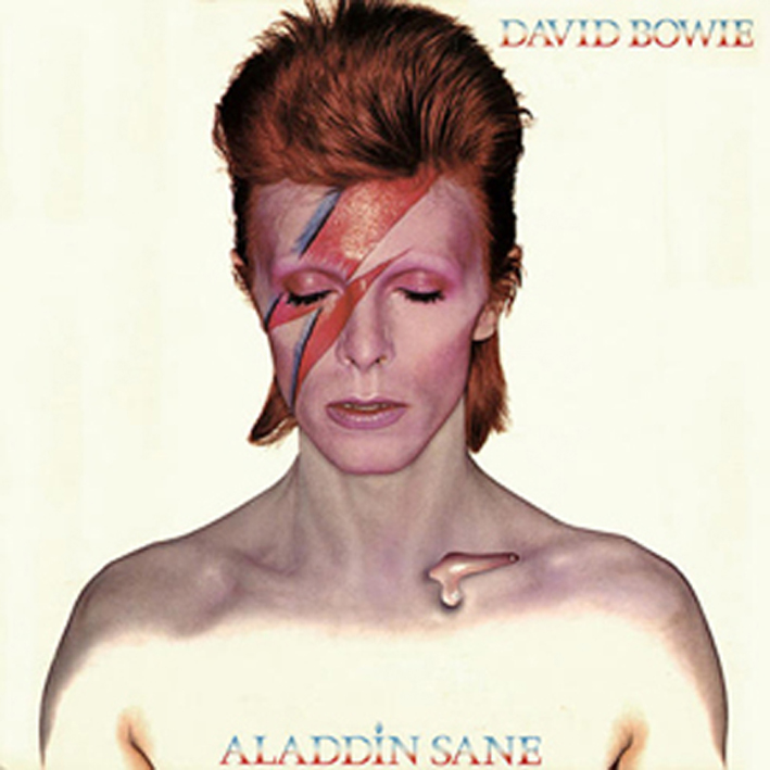 1973 hoes Alladin Sane van David Bowie en 1975  Brussel van Wim De Craene