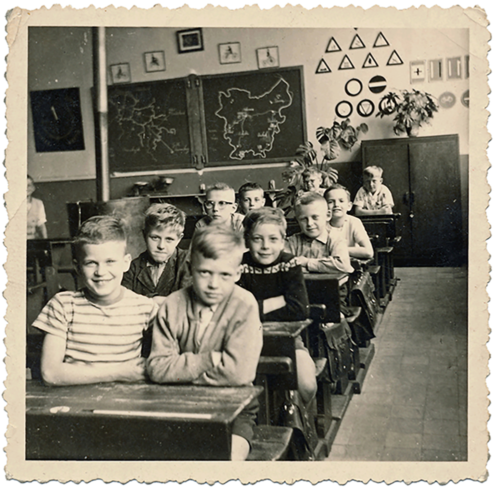 1959-60, 4de leerjaar. Gemeenteschool in Melle, foto in de klas