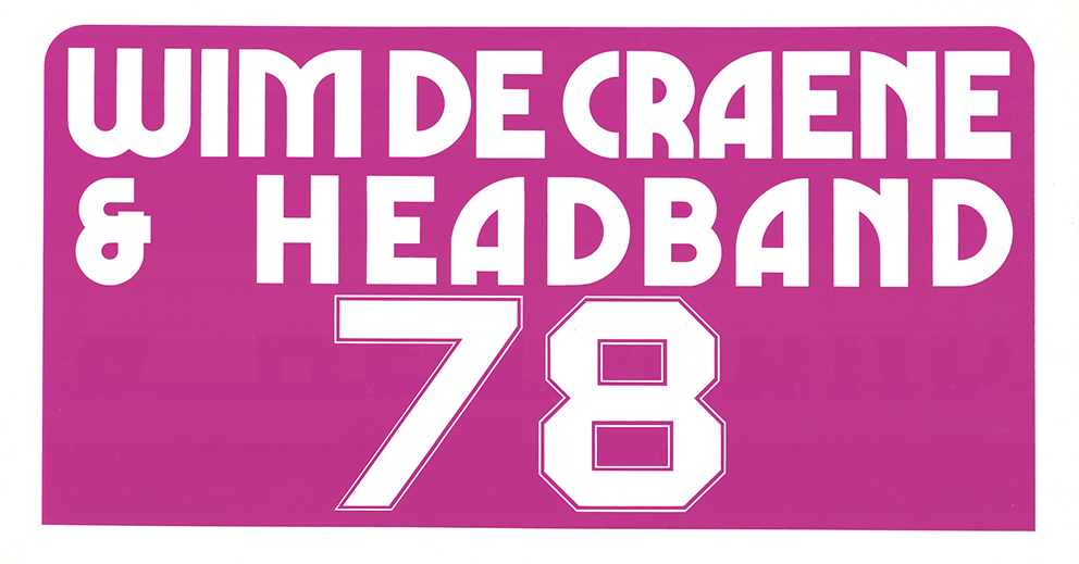 1978 Wim De Craene en Headband Tournee affiche